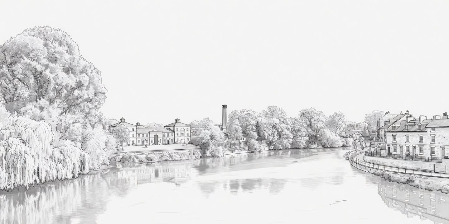 View across Shrewsbury town